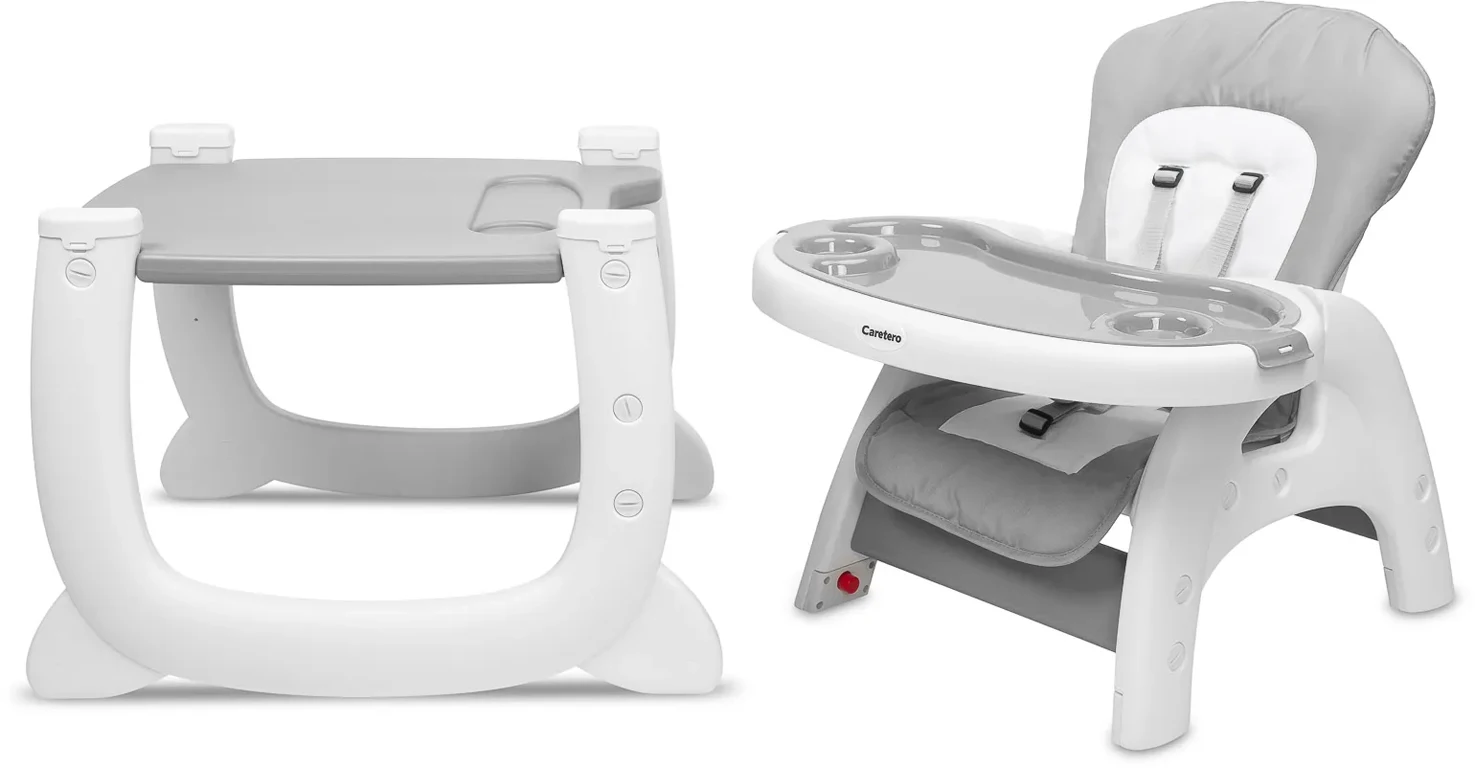 Дитячий стільчик для годування Caretero Homee Grey